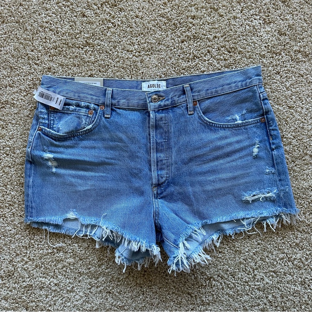 AGOLDE Parker Vintage Cut-Off Shorts Size 31 Swapmeet High Rise NWT
